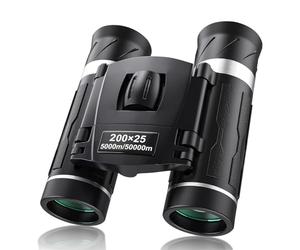 Ferngläser Kompakt - Reisetglinokular - 200 × 25 HD Compact Pocket Fernglas, Hochauflösende Sternbrille Tragbares Nicht-Rutsch-Teleskop Für Die Jagdreisen