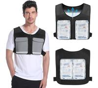 FERNIDA Chaleco refrigerante, chaleco frío unisex reflectante ajustable con bolsas de hielo para pesca, ciclismo, correr, jardinería, construcción, tiempo de enfriamiento prolongado