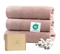 Ferò Juego de Toallas Faciales de 3 Piezas, 100% Algodón Premium Low Twist, 550 g/m², Ultra Suaves, Oeko-Tex, Diseño Italiano, 3 Toallas de Invitado, Toallas de Bidet, 50x30 cm, Rosa