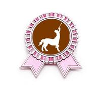 Ferocious Ability Gods Animals Abroad - Broche de insignia rosa para ganador, Medium, Metal