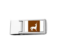 Ferocious Ability Gods Animals Abroad - Cartera delgada de acero inoxidable con clip para dinero