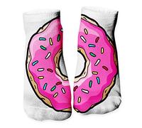Ferocity Calcetines Divertidos Tema de Deporte de los Modelos Lindo de algodón de Colores 3D Funny Ciambella Rosa Pink Donut [001]