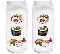 Ferocity Calcetines Divertidos Tema de Deporte de los Modelos Lindo de algodón de Colores 3D Funny Sushi 3 [001]