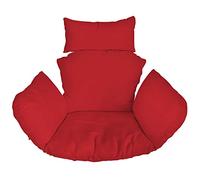 Ferocity Cojín de Silla de Hamaca, Colgante Huevo Cojines, Columpio Silla Cojín Respaldo con Almohada para la Cabeza, Cjín Impermeable, para Patio Jardín, Rojo Red [114]
