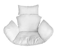 Ferocity Cojín de Silla de Hamaca XXL, Colgante Huevo Cojines, Columpio Silla Cojín Respaldo con Almohada para la Cabeza, Cjín Impermeable, para Patio Jardín, Blanco [114]