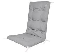 Ferocity Cojines para Sillas de Jardín 130 x 50 x 5 cm cm Cojín de Asiento Cojín de Banco Paleta Exterior Tapicería Almohada Colchón Color Gray [146]