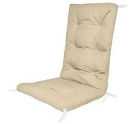 Ferocity Cojines para Sillas de Jardín 130 x 50 x 5 cm Cojín de Asiento Cojín de Banco Paleta Exterior Tapicería Almohada Colchón Color Beige [146]