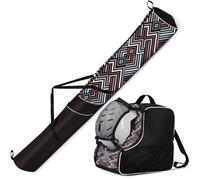 Ferocity Conjunto Bolsas para de Ski y para Botas y Casco de ski Set de Esqui 170 cm Pastel ZIG Zag [053]