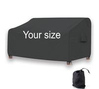 Ferocity Funda a Medida para Banco de jardín Transpirable y Resistente al Viento. Funda Protectora Robusta para Muebles de jardín. Funda Negra a Medida para Banco de jardín Personalizada [131]