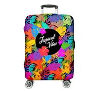 Ferocity Funda para Maleta de Viaje Deluxe 23-26 Pulgadas, elástica, Lavable, Protectora de Equipaje, Suave de Anti-Polvo, tamaño Medium M, diseño Tropical Vibes [083]
