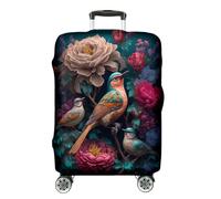 Ferocity Funda para Maleta de Viaje Deluxe 23-26 Pulgadas, elástica, Lavable, Protectora de Equipaje, Suave de Anti-Polvo, tamaño Medium M, diseño Fantasy Birds [083]