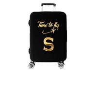 Ferocity Personalizada Funda para Maleta de Viaje Deluxe 18-22 Pulgadas, elástica, Lavable, Protectora de Equipaje, Suave de Anti-Polvo, tamaño pequeño S, diseño A-Z Time to Fly [083]