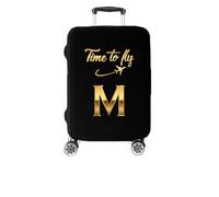 Ferocity Personalizada Funda para Maleta de Viaje Deluxe 23-26 Pulgadas, elástica, Lavable, Protectora de Equipaje, Suave de Anti-Polvo, tamaño Medium M, diseño A-Z Time to Fly [083]