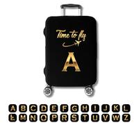 Ferocity Personalizada Funda para Maleta de Viaje Deluxe 27-31 Pulgadas, elástica, Lavable, Protectora de Equipaje, Suave de Anti-Polvo, tamaño Largo L, diseño A-Z Time to Fly [083]