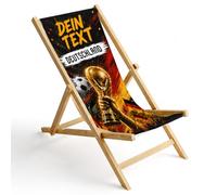 Ferocity Tumbona Plegable de Madera Hamaca de Jardín con Funda Extraíble Personalizable para Terraza Playa Camping Idea Regalo Diseño Fútbol Mundial 2026