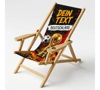 Ferocity Tumbona Plegable de Madera Hamaca de Jardín con Reposabrazos y Portavasos Personalizable para Terraza Playa Camping Idea Regalo Diseño Fútbol Mundial 2026