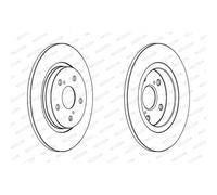 FERODO 2X Disco De Freno Trasero Ø290 Mm Para Toyota Avensis Kombi _T27_ 1.8 2.2