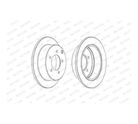 FERODO 2x Disco Freno Trasero Ø262 MM para Mitsubishi Lancer VIII Sportback Cx _