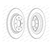 FERODO 2x Disco Freno Trasero Ø264mm Completo para Opel Adam M13 1.0 Corsa E X15