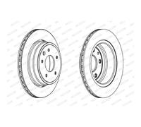FERODO 2x Disco Freno Trasero Ø305 MM para Jaguar XK8 Convertible X100 4.0 4.2