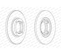 FERODO BRAKE DISC | DDF1076C | FRONT | FOR CHEVROLET SPARK 2002-2012 | OE-MATCHING QUALITY | SMOOTH & QUIET PERFORMANCE