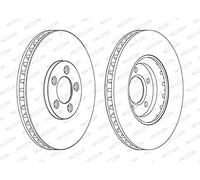 FERODO BRAKE DISC | DDF1648C | FRONT | FOR DAIMLER SUPER EIGHT 2005-2009 | OE-MATCHING QUALITY | SMOOTH & QUIET PERFORMANCE