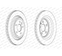 FERODO BRAKE DISC | DDF1681C | REAR | FOR VOLVO S60 II 2010-2019 | OE-MATCHING QUALITY | SMOOTH & QUIET PERFORMANCE