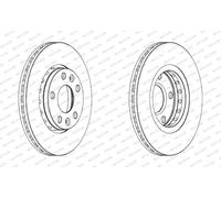 FERODO BRAKE DISC | DDF1728C | FRONT | FOR DACIA DUSTER 2017- | OE-MATCHING QUALITY | SMOOTH & QUIET PERFORMANCE