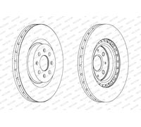 FERODO BRAKE DISC | DDF1773C | FRONT | FOR ABARTH GRANDE PUNTO 2007-2010 | OE-MATCHING QUALITY | SMOOTH & QUIET PERFORMANCE