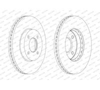 FERODO BRAKE DISC | DDF2068C | FRONT | FOR BMW 1502-2002 1967-1977 | OE-MATCHING QUALITY | SMOOTH & QUIET PERFORMANCE