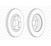FERODO BRAKE DISC | DDF2199C | FRONT | FOR HYUNDAI GRANDEUR 2011- | OE-MATCHING QUALITY | SMOOTH & QUIET PERFORMANCE
