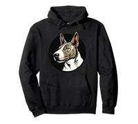 Feroz Bull Terrier Ilustración audaz Poderoso Amante del matón Sudadera con Capucha