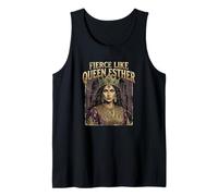 Feroz como la Reina Ester Mujer Bíblica Fe Cristiana Camiseta sin Mangas