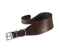 Ferplast 75138958 Collar para Perros Galgos VIP Cw20/39, Robusto Cuero de Toro, Suave Acolchado, A: 32 x 39 Cm - B: 20 Mm Marrón