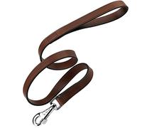 Ferplast 75144058 Correa para Perros VIP G20/150, Robusto Cuero de Toro, 20 Mm x L 150 Cm Braun