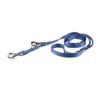 Ferplast 75365925 Correa para El Adiestramiento de Perros Club Ga25/200, Robusto Nailon, Longitud Regulable, 25 Mm x L 120 x 200 Cm Azul