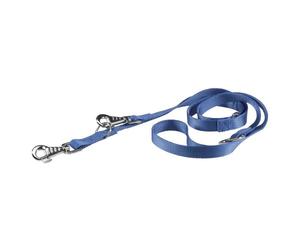 Ferplast 75365925 Correa para El Adiestramiento de Perros Club Ga25/200, Robusto Nailon, Longitud Regulable, 25 Mm x L 120 x 200 Cm Azul