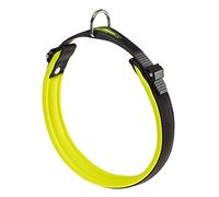 Ferplast 75448428 Collar Ergonómico para Perros Ergocomfort Fluo C25/60, Sistema de Microrregulación, Suave Acolchado, Desenganche Rápido A: 52 x 60 Cm - B: 25 Mm Verde Ácido