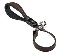 Ferplast 76107058 Lederleine Giotto GM25/60, für Hunde, Breite: 2,5 cm, Länge: 60 cm, Braun, Lino, Marrón