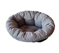Ferplast Cojín para Cama de Perros y Gatos SOFÀ Cushion 12 Funda Acolchada para Cama de Animales Tipo Cesta de plástico, Algodón Lavable, Regulable con cordón elástico, 114 x 83 x h 37 cm Gris