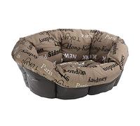 Ferplast Acolchado de Repuesto para casetas de Perros y Gatos, cojín Acolchado para caseta de plástico (no Incluido), Lavable, Ajustable 73 x 55 x h 27 cm, S Marrón