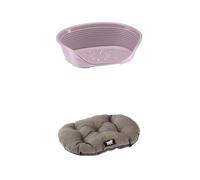 Ferplast Arenero de Esquina para Gatos, Bordes Altos y Entrada Baja, 57,5 x 51,5 x H 22 cm, Negro. Incluye 10 Bolsas de higiene de Repuesto.