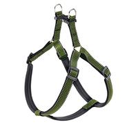 Ferplast Arnés para Perros Daytona Deluxe, Arnés para Perros de Nylon de Talla Grande, Acolchado, Ajustable, Reflectante. Negro-Verde