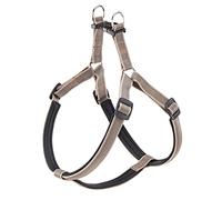 Ferplast Arnés para Perros Daytona Deluxe, Arnés para Perros de Nylon de Talla Grande, Acolchado, Ajustable, Reflectante. Marrón-Negro