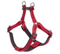 Ferplast Arnés para Perros Daytona Deluxe, Arnés para Perros de Nylon de Tamaño Mediano, Acolchado, Ajustable, Reflectante. Rojo-Negro