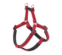 Ferplast Arnés para Perros Daytona Deluxe, Arnés para Perros de Nylon Talla Mediana/Grande, Acolchado, Ajustable, Reflectante. Rojo-Negro