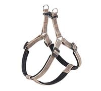 Ferplast Arnés para Perros Daytona Deluxe, Arnés para Perros de Nylon Talla Mediana/Grande, Acolchado, Ajustable, Reflectante. Marrón-Negro