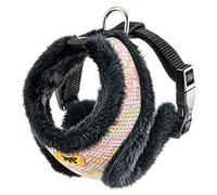 Ferplast Arnés para Perros Gatos Nikita Fur XS, Transpirable, Piel Ecológica Suave, Cintura Ajustable, Multicolor