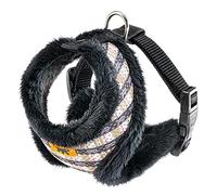 Ferplast Arnés para Perros Gatos Nikita Fur XS, Transpirable, Piel Ecológica Suave, Cintura Ajustable, Tartán