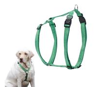 Ferplast Arnés para Perros Grandes, Ajustable, fácil de Poner, Fabricado con plástico 100% Reciclado de Botellas de Pet, Talla L, Verde.